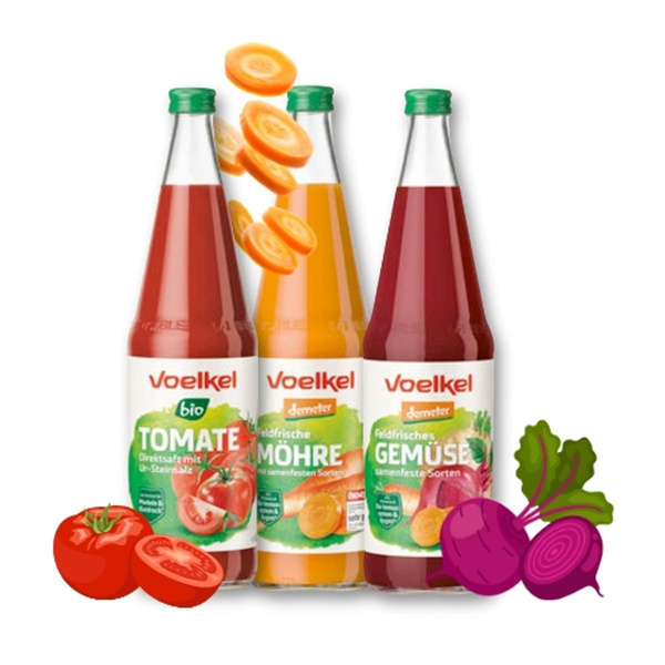 Produktfoto zu 3er-Bundle Saft: Tomate+Möhre+Gemüsesaft (3x0,7L)