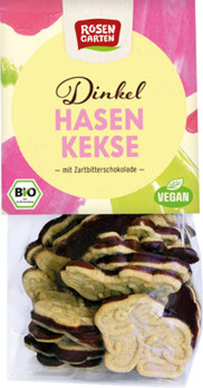 Produktfoto zu Dinkel-Osterhasen-Kekse Zartbitter mit Kokos (150g) I MHD 06.09.26.