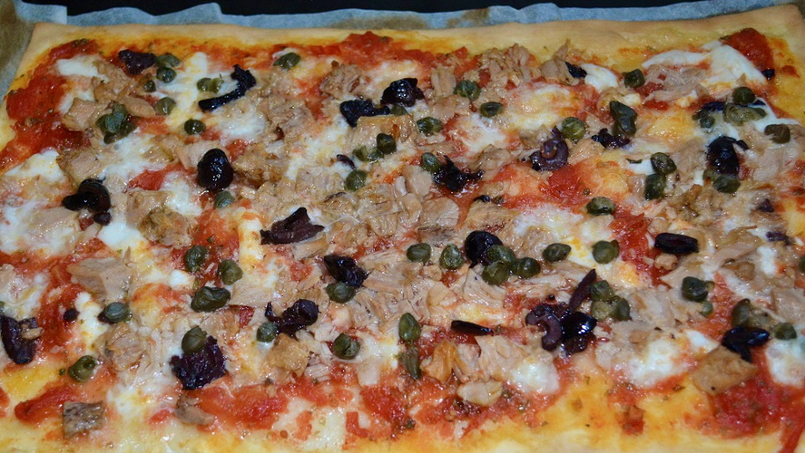 Rezeptbild für Pizza Thunfisch-Olive