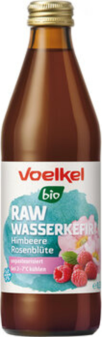 Produktfoto zu RAW Wasserkefir Himbeere Rosenblüte (0,33L)