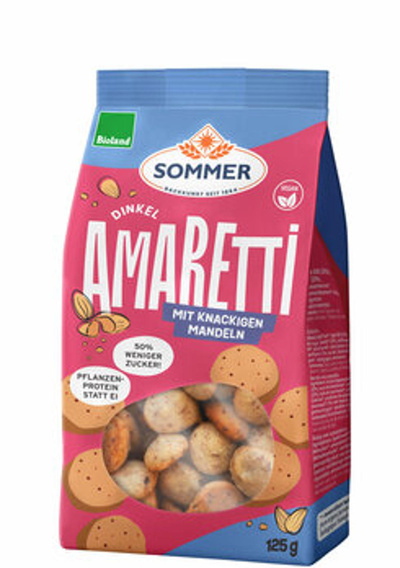 Produktfoto zu Dinkel Amaretti mit Mandeln (125g)