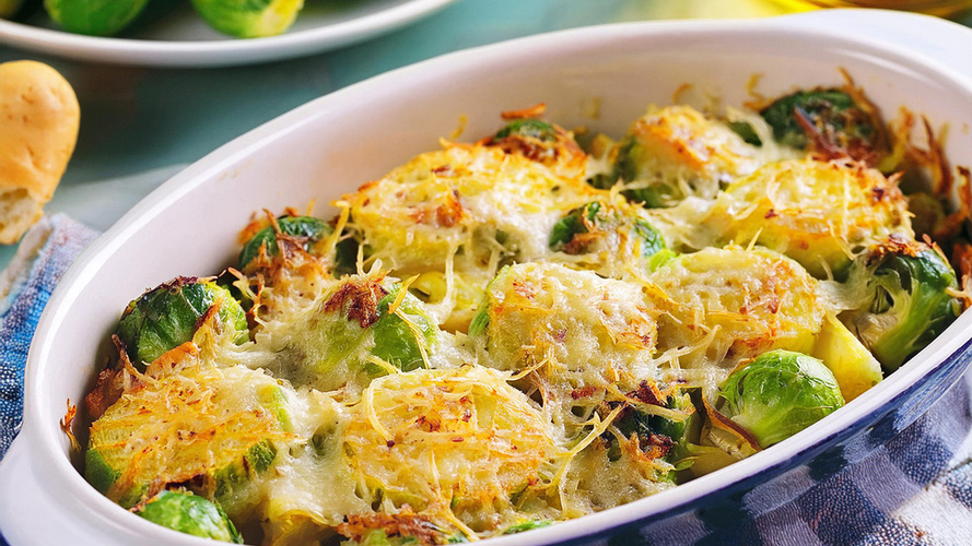 Rezeptbild für Rosenkohl mit Kartoffel-Kruste