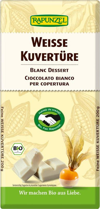 Produktfoto zu Weisse Kuvertüre (200g)