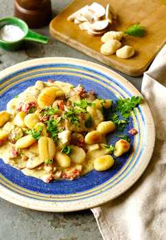 Rezeptbild für Gnocchi in  Pilzrahmsauce