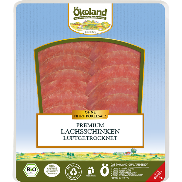 Produktfoto zu Bio-Premium Lachsschinken luftgetrocknet (80g)