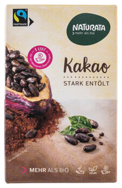 Produktfoto zu Kakao, stark entölt (125g)