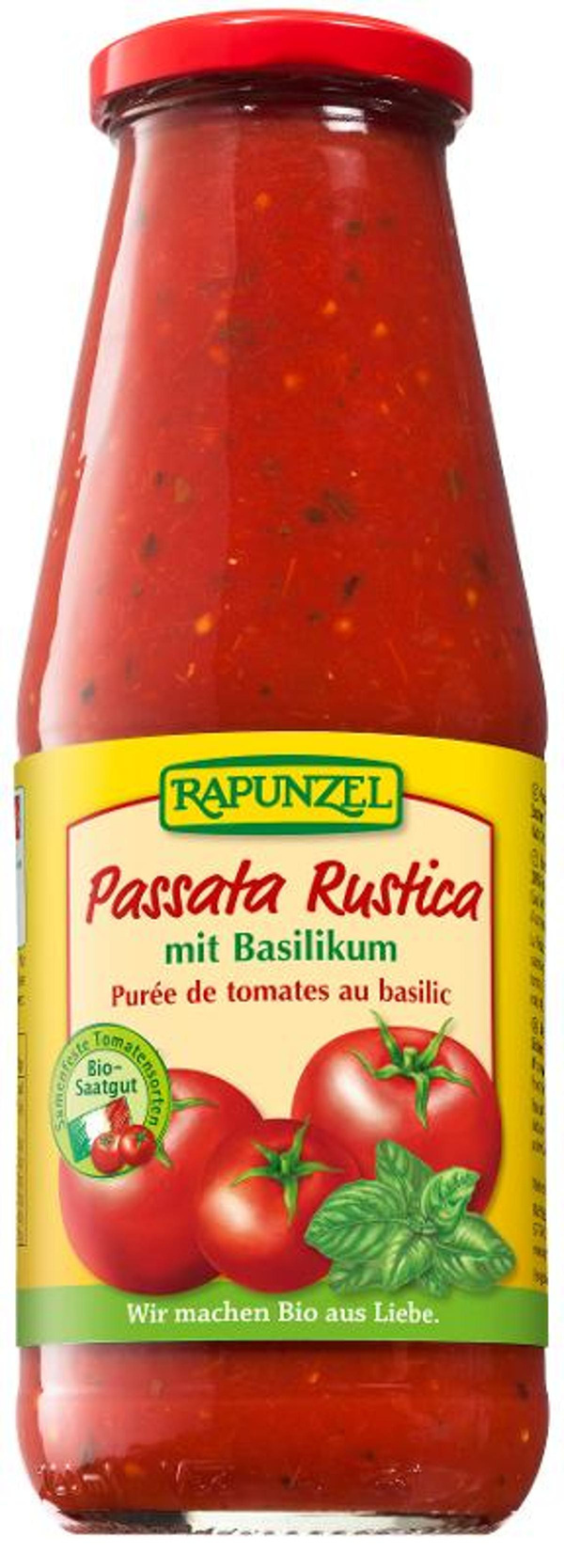 Produktfoto zu Tomaten Passata Rustica mit Basilikum (680g)