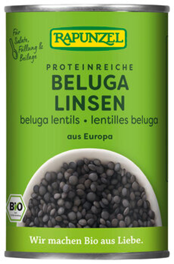 Produktfoto zu Beluga Linsen in der Dose (400g)
