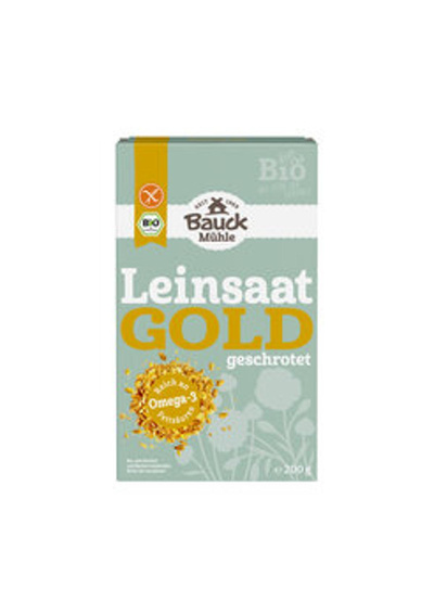 Produktfoto zu Geschrotete Gold-Leinsaat (200g)