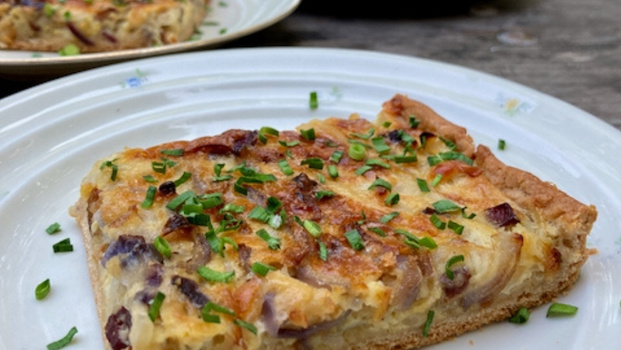 Rezeptbild für Zwiebelkuchen mit Quark-Öl-Teig
