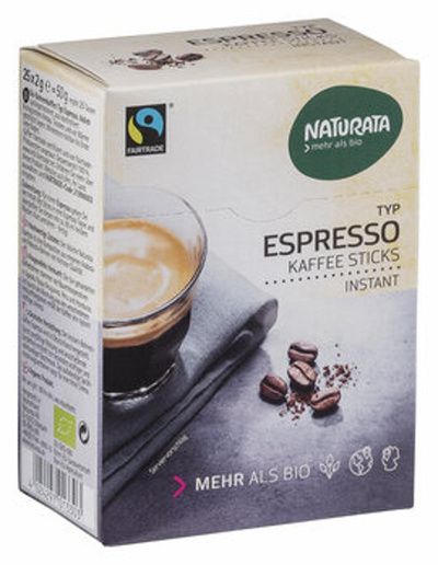 Produktfoto zu Espresso Kaffee-Sticks Bohnenkaffee, instant (25x2g)