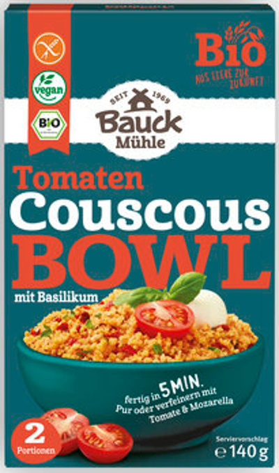 Produktfoto zu Tomaten Couscous Bowl mit Basilikum (140g)