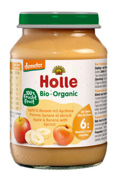Produktfoto zu Holle Apfel & Banane mit Aprikose (190g)