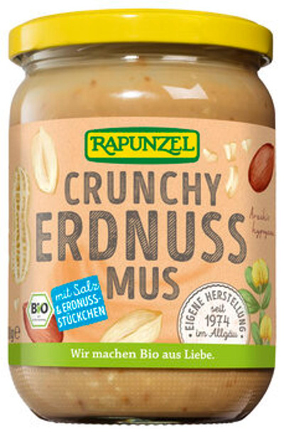 Produktfoto zu Erdnussmus Crunchy mit Salz (500g)