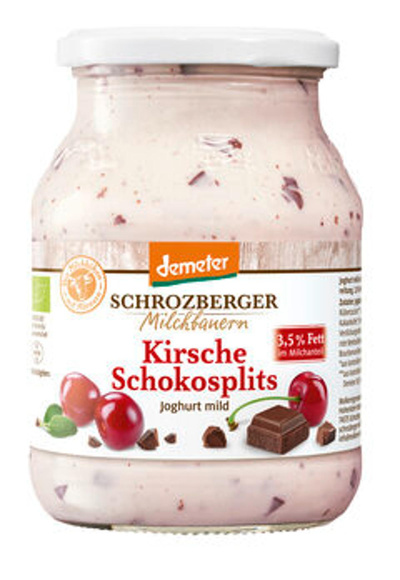 Produktfoto zu Saisonjoghurt Kirsch Schokosplits (500g)