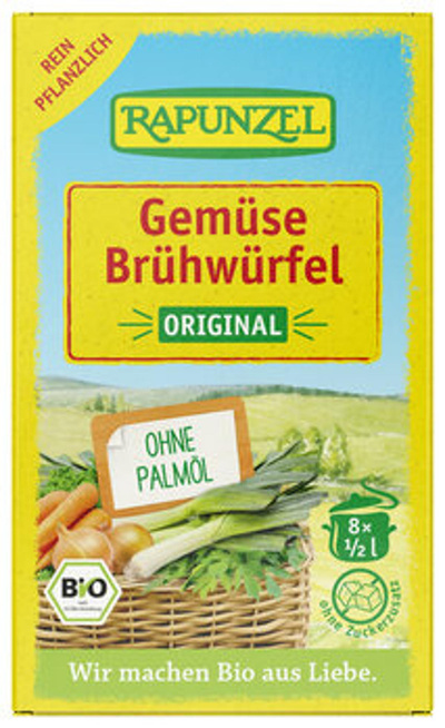 Produktfoto zu Gemüse-Brühwürf Original mit Hefe (8 Würfel)