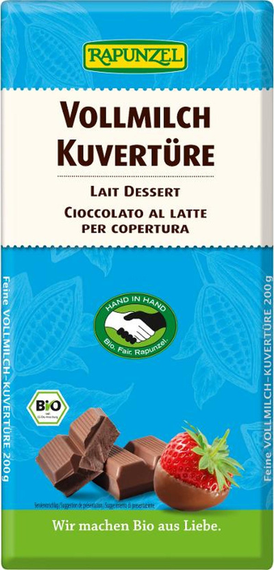 Produktfoto zu Vollmilch Kuvertüre (200g)