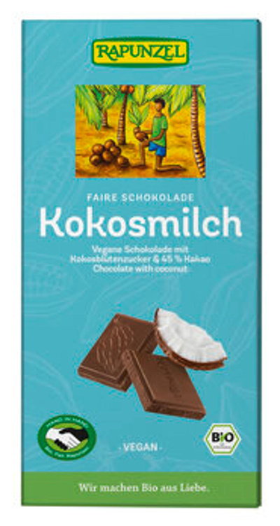 Produktfoto zu Kokosmilch Schokolade (80g)