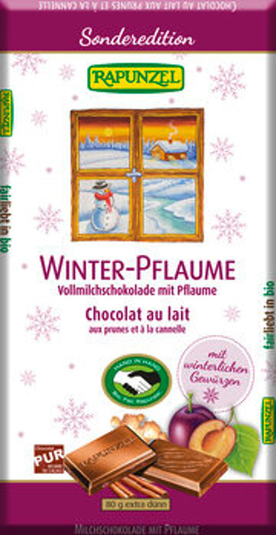 Produktfoto zu Winter-Pflaume Vollmilchschokolade (80g)