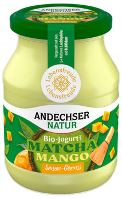 Produktfoto zu Saisonjoghurt Matcha-Mango (500g)