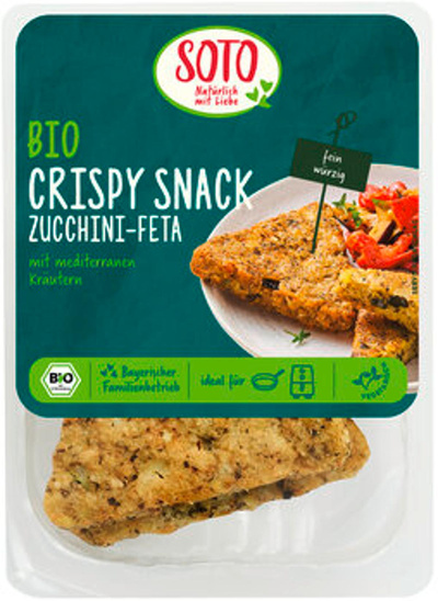 Produktfoto zu Crispy Snack Zucchini-Feta (200g)