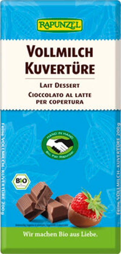 Produktfoto zu Vollmilch Kuvertüre (200g)