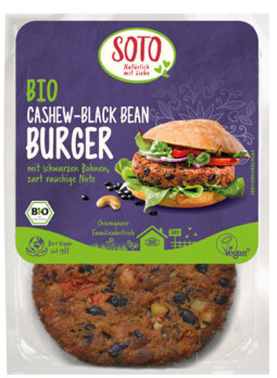 Produktfoto zu Burger Cashew-Black Bean 2 Stück (160g)