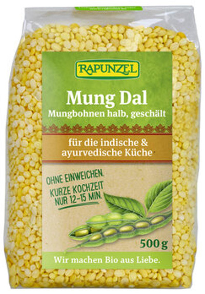 Produktfoto zu Mung Dal, Mungbohnen halb, geschält (500g)