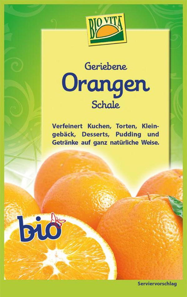 Produktfoto zu Geriebene Orangenschalen (10g)