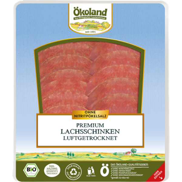 Produktfoto zu Bio-Premium Lachsschinken luftgetrocknet (80g)