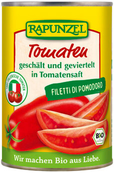 Produktfoto zu Tomaten geschält und geviertelt (400g)
