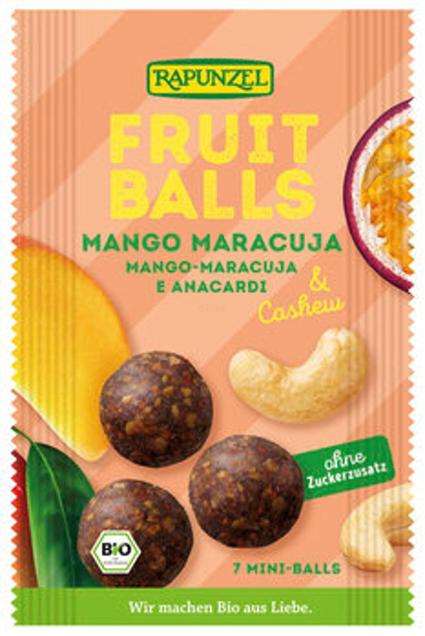 Produktfoto zu -10% Fruit Balls Mango-Maracuja & Cashew (49g) l MHD 01.02.26
