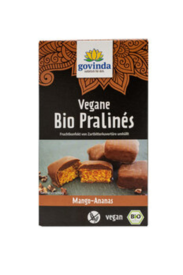 Produktfoto zu Vegane Pralinés Mango Ananas (70g)
