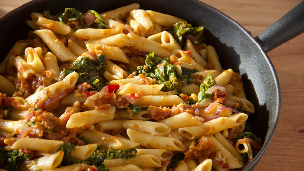 Rezeptbild für Penne mit Grünkohl