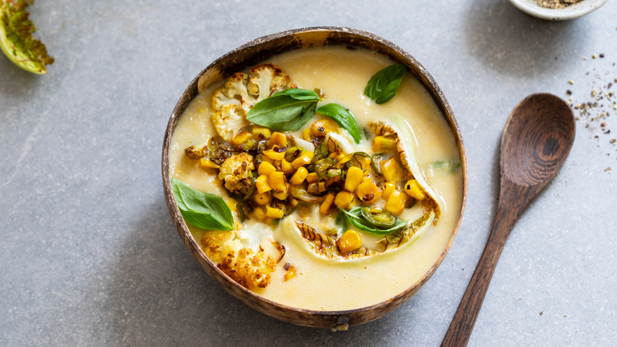 Rezeptbild für Blumenkohl-Mais-Suppe