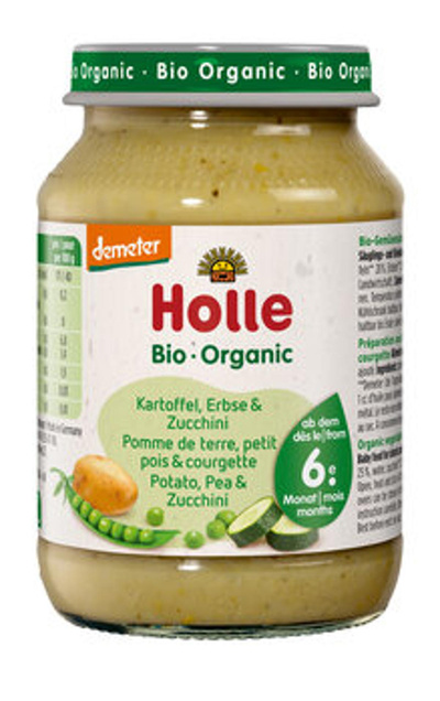 Produktfoto zu Holle Kartoffeln mit Erbsen & Zucchini (190g)
