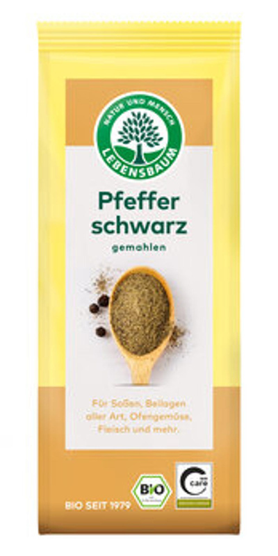 Produktfoto zu Schwarzer Pfeffer, gemahlen (50g)