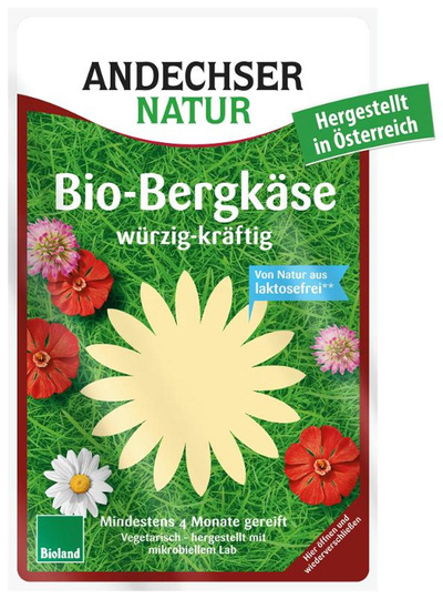 Produktfoto zu Bergkäse Scheiben (125g)