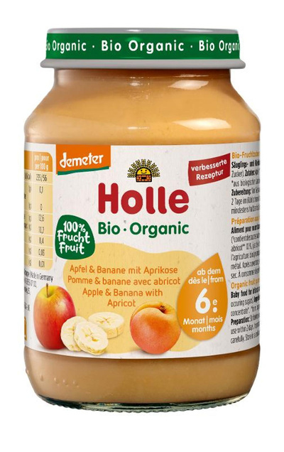 Produktfoto zu Holle Apfel & Banane mit Aprikose (190g)