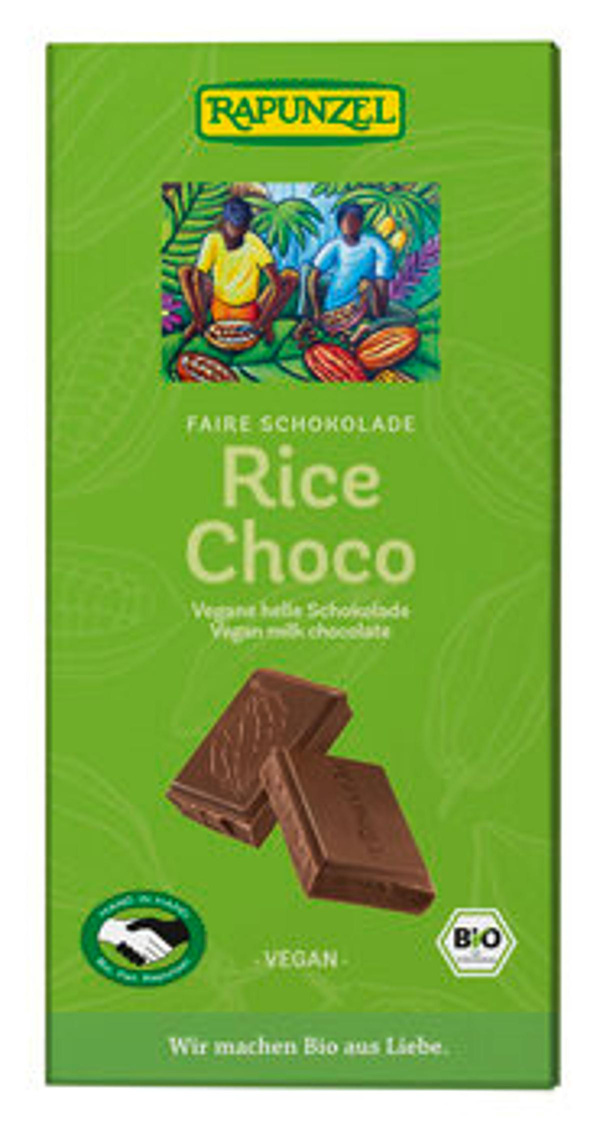 Produktfoto zu Rice Choco vegane helle Schokolade (100g)