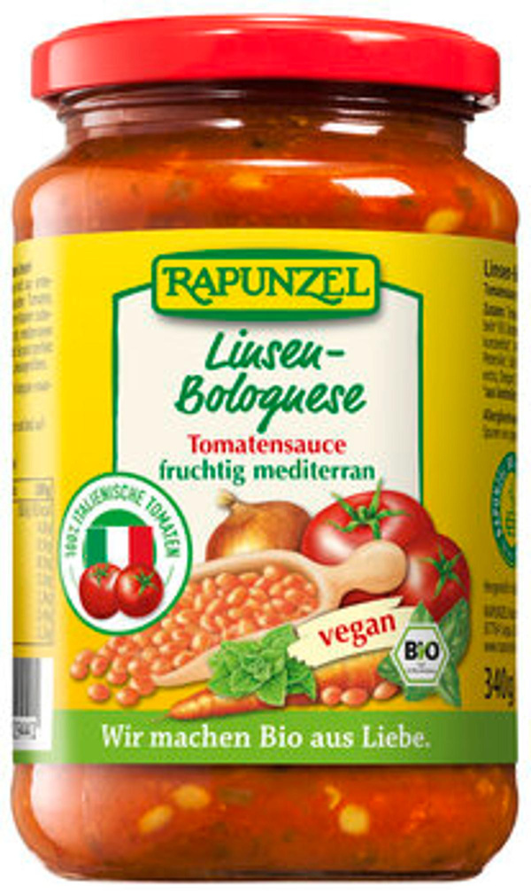Produktfoto zu Tomatensauce Linsen-Bolognese (325ml)