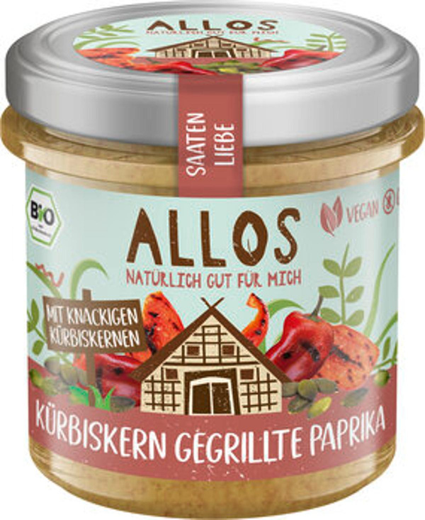 Produktfoto zu Brotaufstrich Saatenliebe Kürbiskern-Gegrillte Paprika (135g)