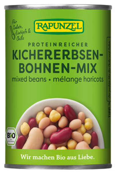 Produktfoto zu Kichererbsen-Bohnen-Mix in der Dose (400g)
