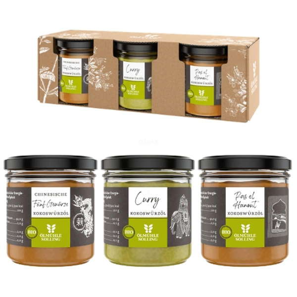 Produktfoto zu Kokoswürzöl Trio (3x100g)