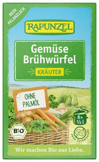 Produktfoto zu Gemüse-Brühwürfel mit Kräutern & Hefe (8 Würfel)