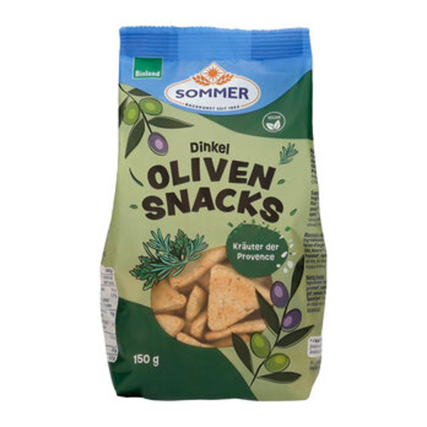 Produktfoto zu Dinkel Oliven Snacks Kräuter der Provence (150g)