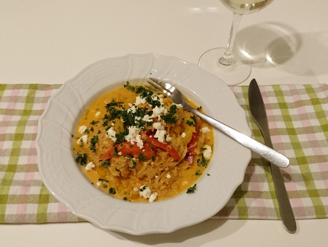 Rezeptbild für Sauerkraut-Paprika-Topf