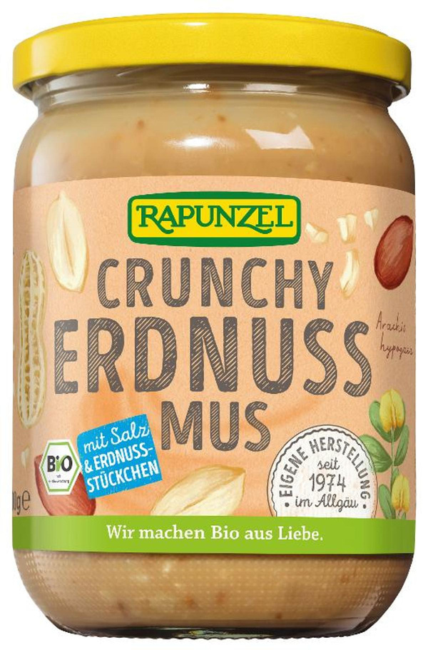 Produktfoto zu Erdnussmus Crunchy mit Salz (500g)