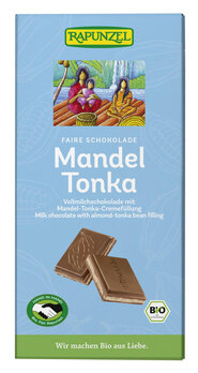 Produktfoto zu Vollmilch Schokolade Mandel-Tonka (100g)