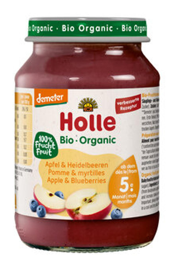 Produktfoto zu Holle Apfel & Heidelbeeren (190g)
